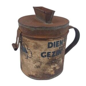 Vintage Belgian Money Change Collection Tin Can Les services daire aux familles